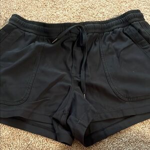 Black Drawstring Jogger shorts